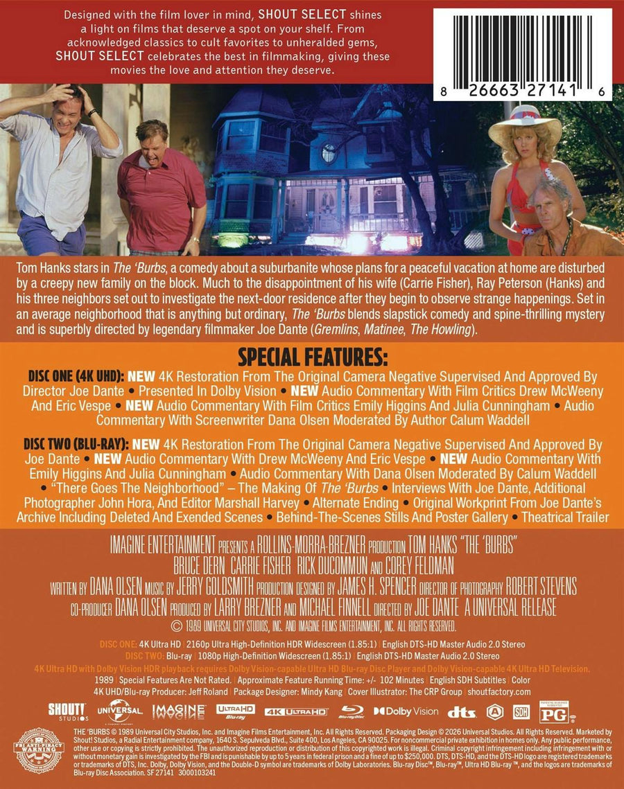 The ’Burbs – Shout! Factory Limited Edition Steelbook 4K UHD