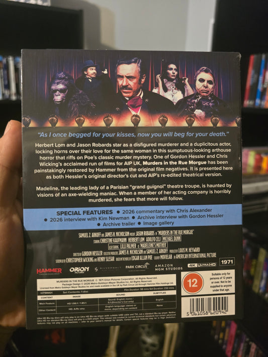 MURDERS IN THE RUE MORGUE (HAMMER FILMS) (4K UHD) (UK IMPORT)