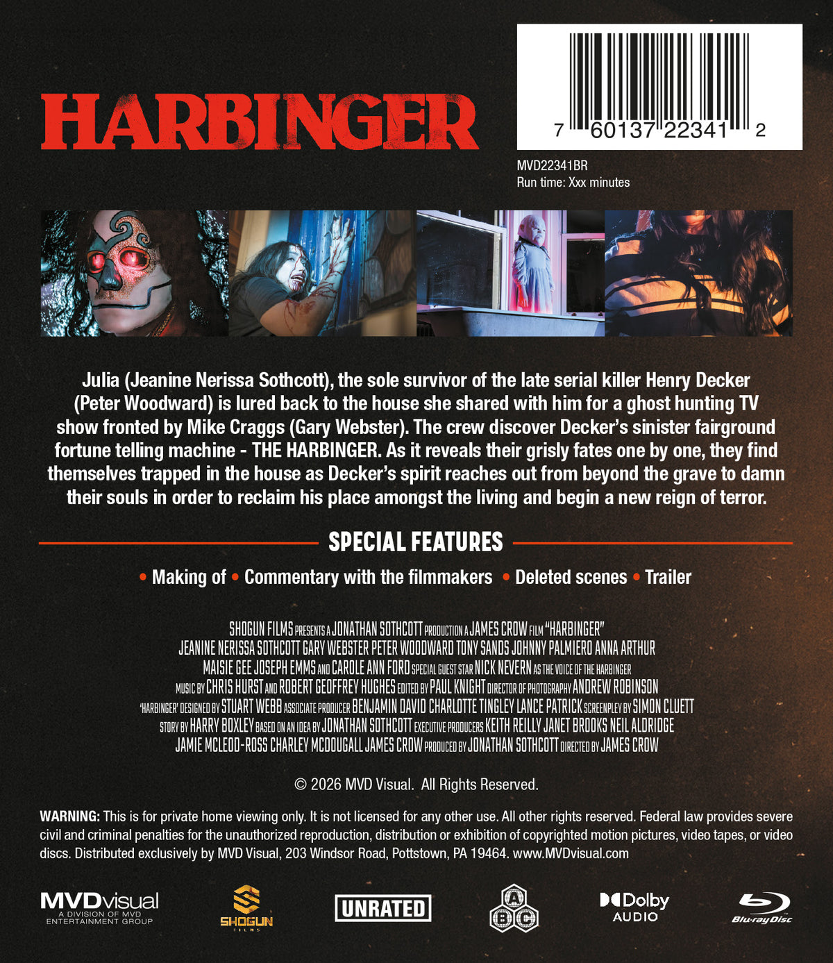 HARBINGER - REEL 2 REEL FILMS BLU-RAY
