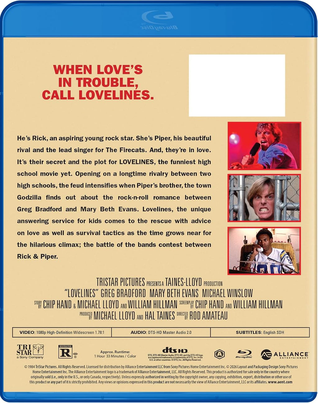 LOVELINES [RETRO VHS EDITION] (MILL CREEK) (BLU-RAY)