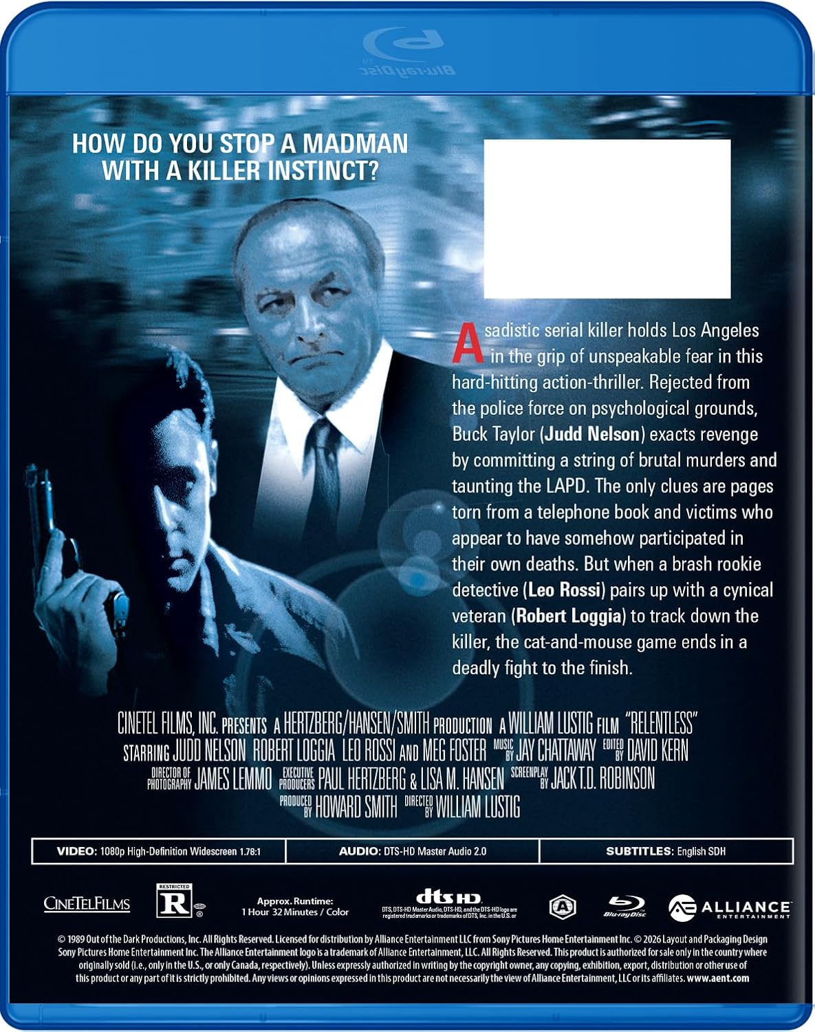 RELENTLESS [RETRO VHS EDITION] (MILL CREEK) (BLU-RAY)