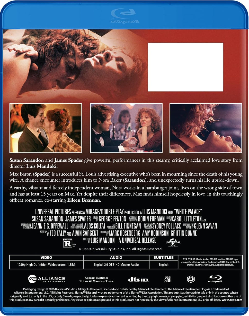 WHITE PALACE [RETRO VHS EDITION] (MILL CREEK) (BLU-RAY)