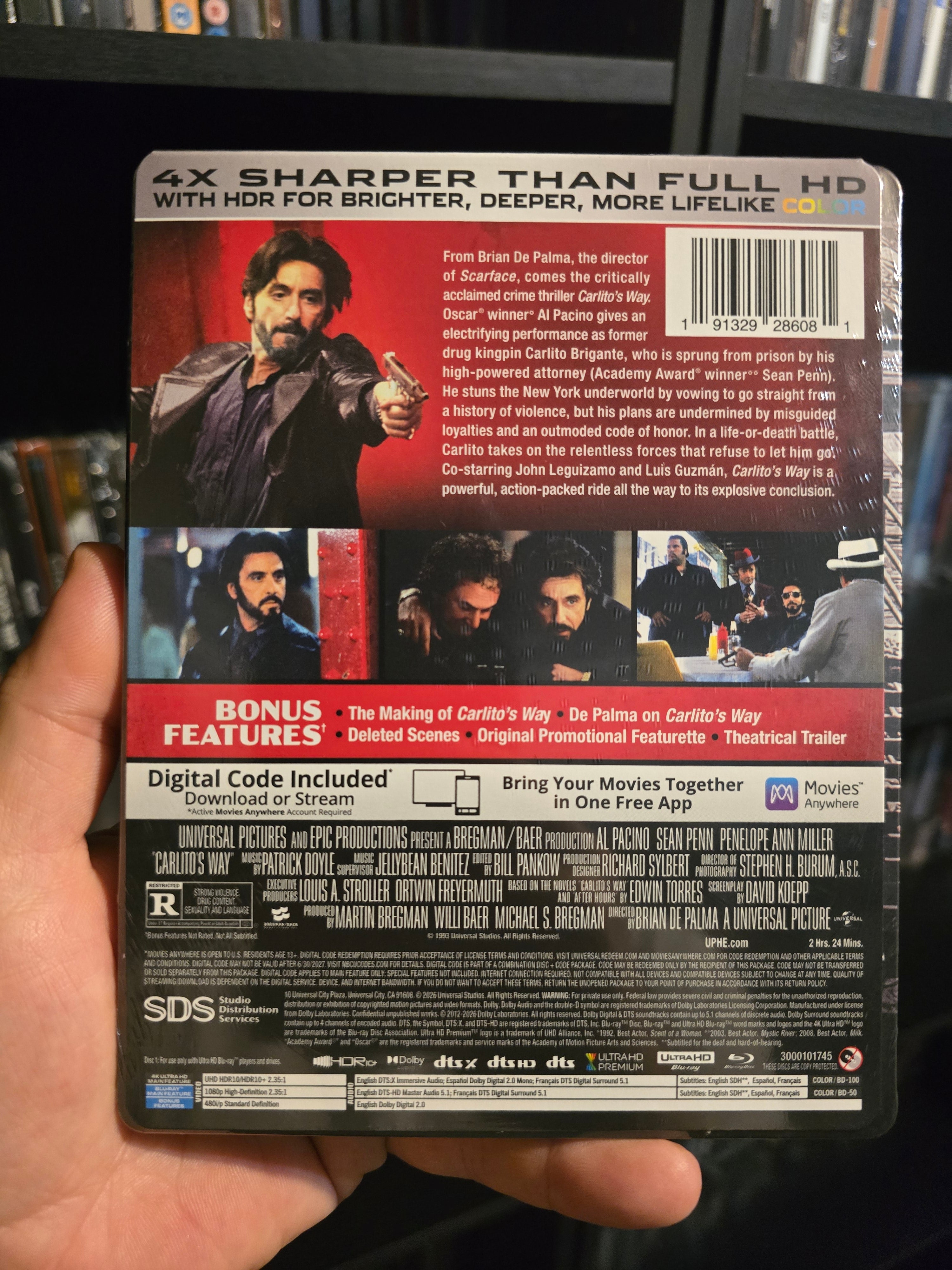 CARLITO'S WAY [LIMITED EDITION] (UNIVERSAL) (4K UHD STEELBOOK)