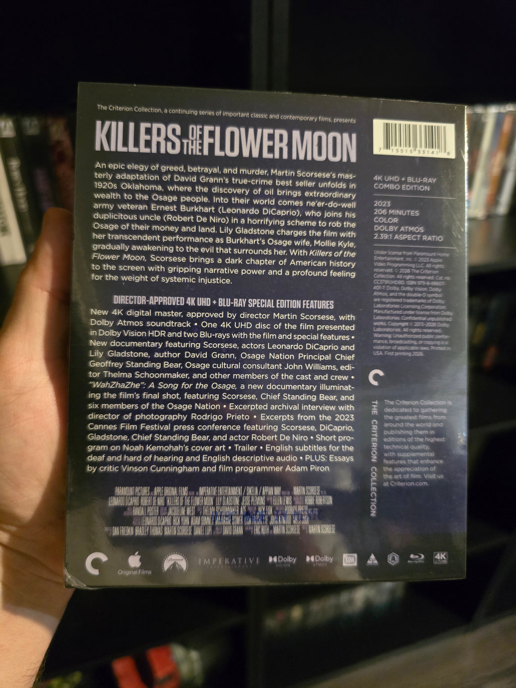 KILLERS OF THE FLOWER MOON (CRITERION COLLECTION) (4K UHD w/SLIPCASE)