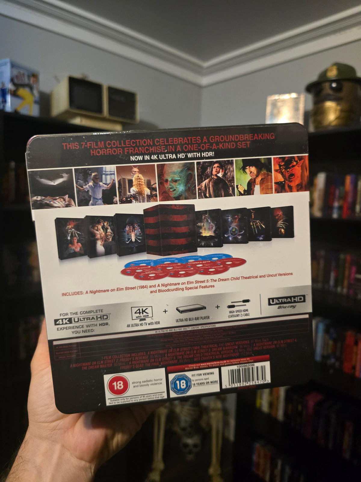 A Nightmare on Elm Street 1–7 Film Collection – Limited Edition Steelbook Library Case 4K UHD + Blu-ray