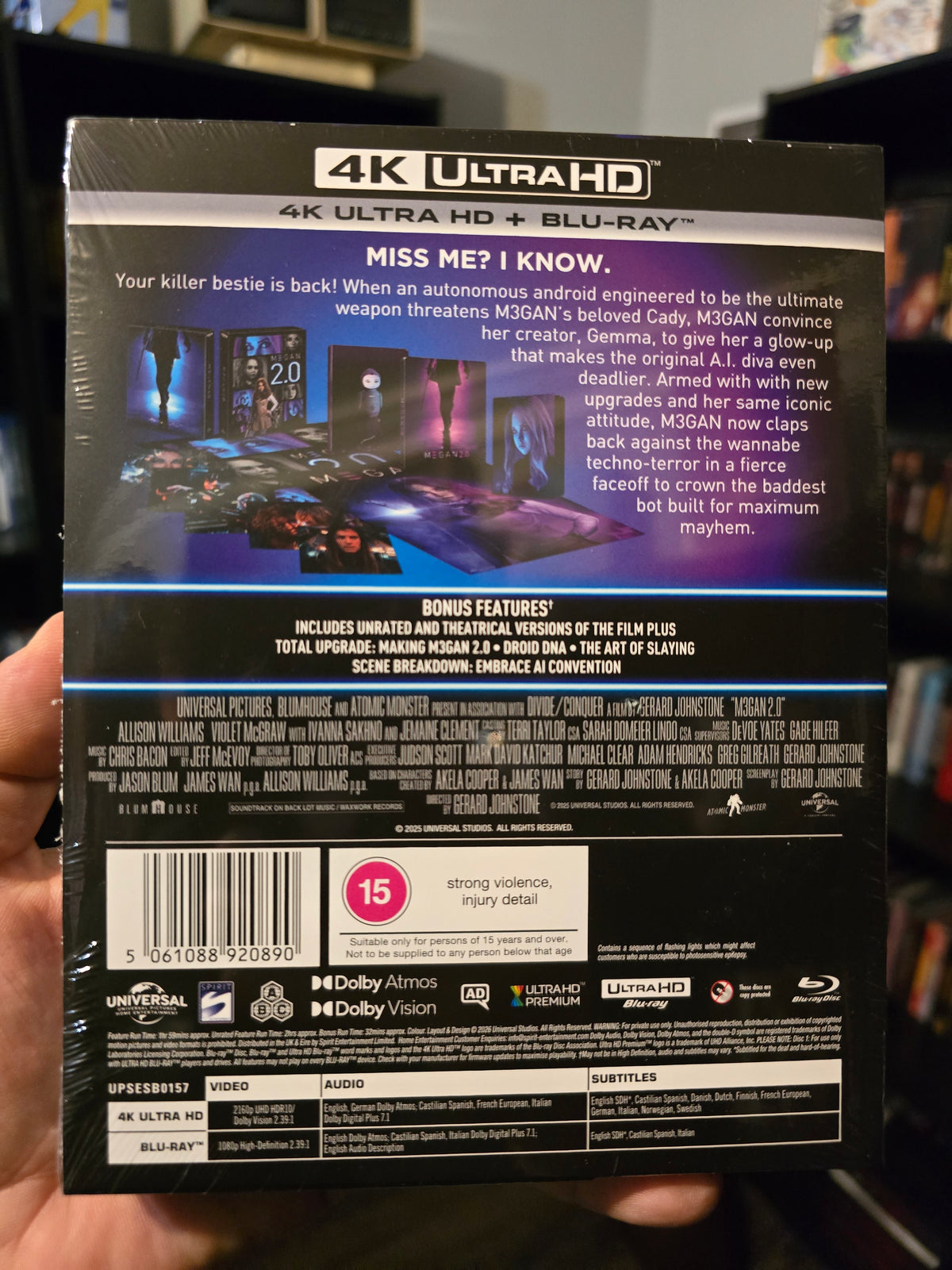 M3GAN 2.0 - ULTIMATE COLLECTOR'S EDITION STEELBOOK 4K UHD + BLU-RAY