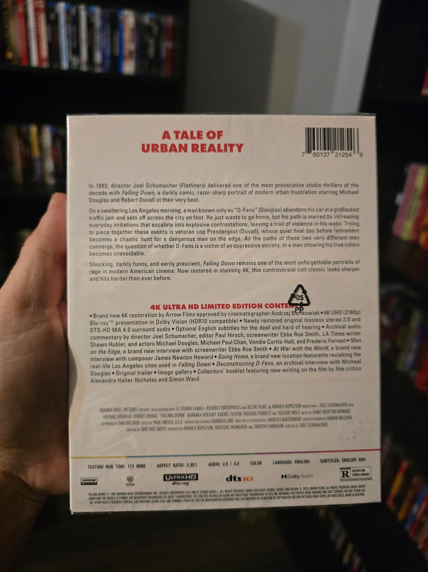 FALLING DOWN [LIMITED EDITION] (ARROW VIDEO) (4K UHD w/SLIPCOVER)