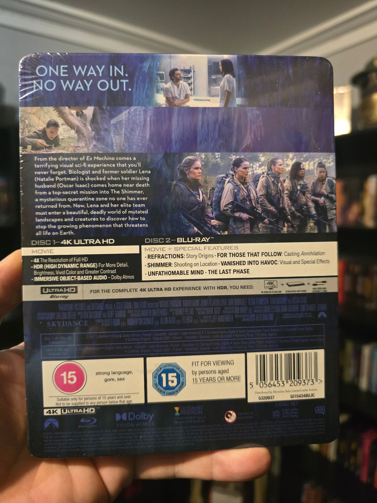 ANNIHILATION [LIMITED EDITION STEELBOOK] (PARAMOUNT) (4K UHD+BLU-RAY REGION B) (UK IMPORT)