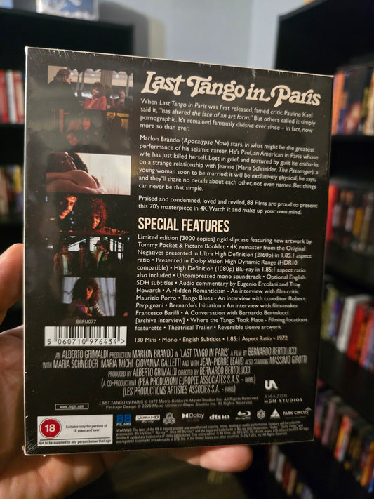 LAST TANGO IN PARIS [LIMITED EDITION] (88 FILMS) (4K UHD+BLU-RAY REGION B) (UK IMPORT)