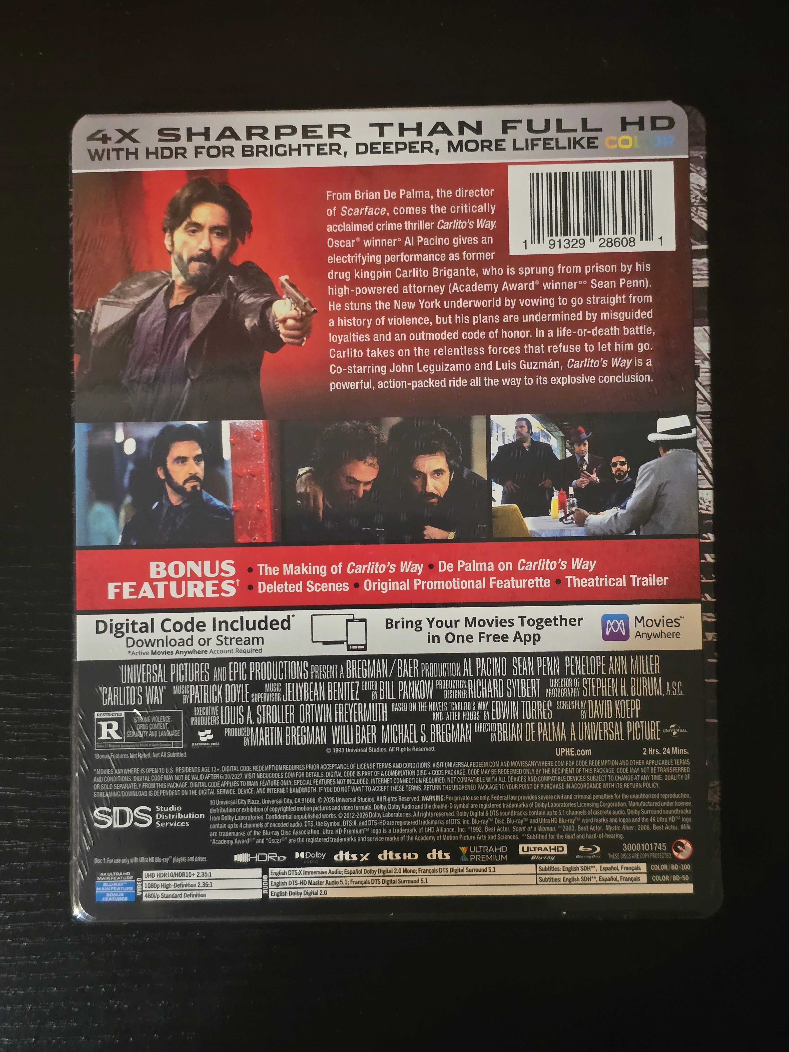 CARLITO'S WAY [LIMITED EDITION] (UNIVERSAL) (4K UHD STEELBOOK)