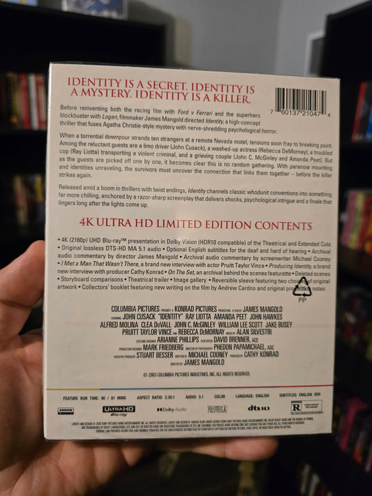 IDENTITY [LIMITED EDITION] (ARROW VIDEO) (4K UHD w/SLIPCOVER)