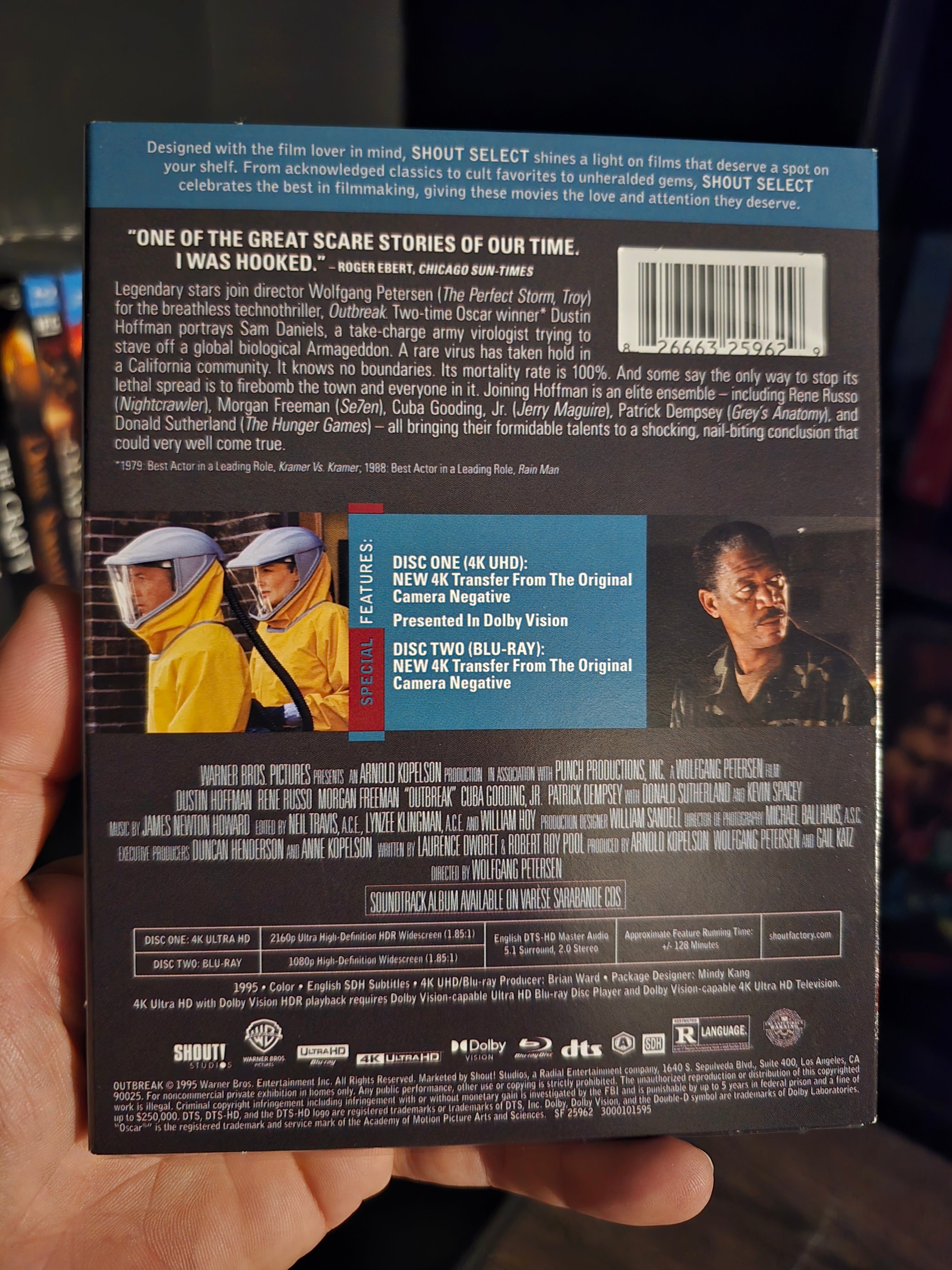 OUTBREAK [COLLECTOR'S EDITION] (SHOUT SELECT) (4K UHD w/SLIPCOVER)
