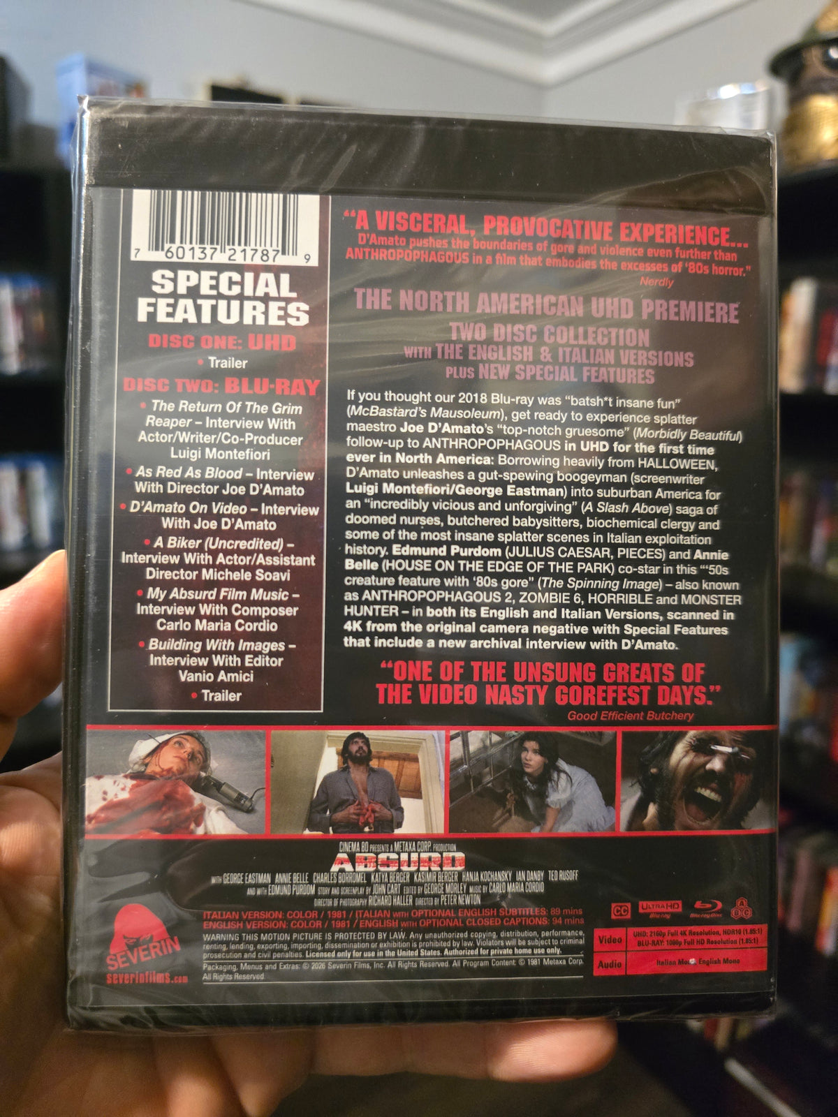 Absurd – Severin Films 4K UHD