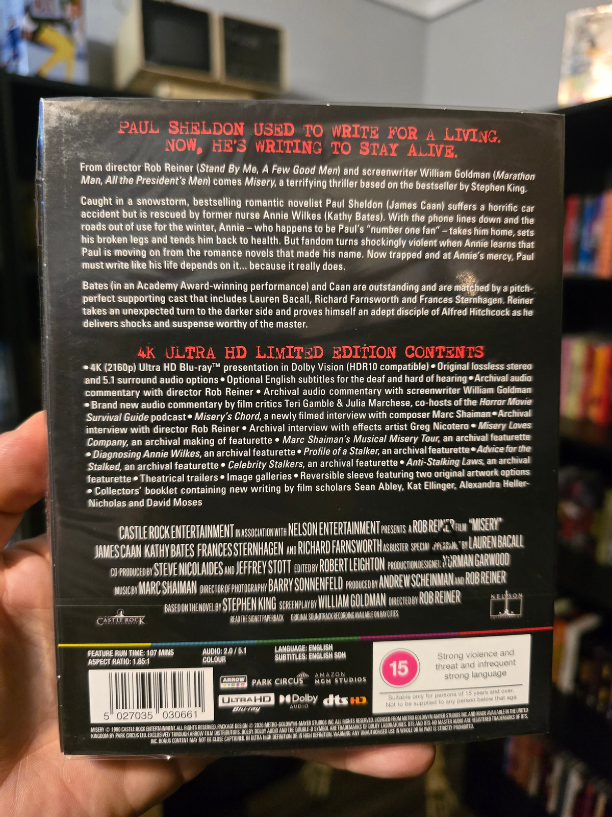 MISERY [LIMITED EDITION] (ARROW VIDEO) (4K UHD) (UK IMPORT)