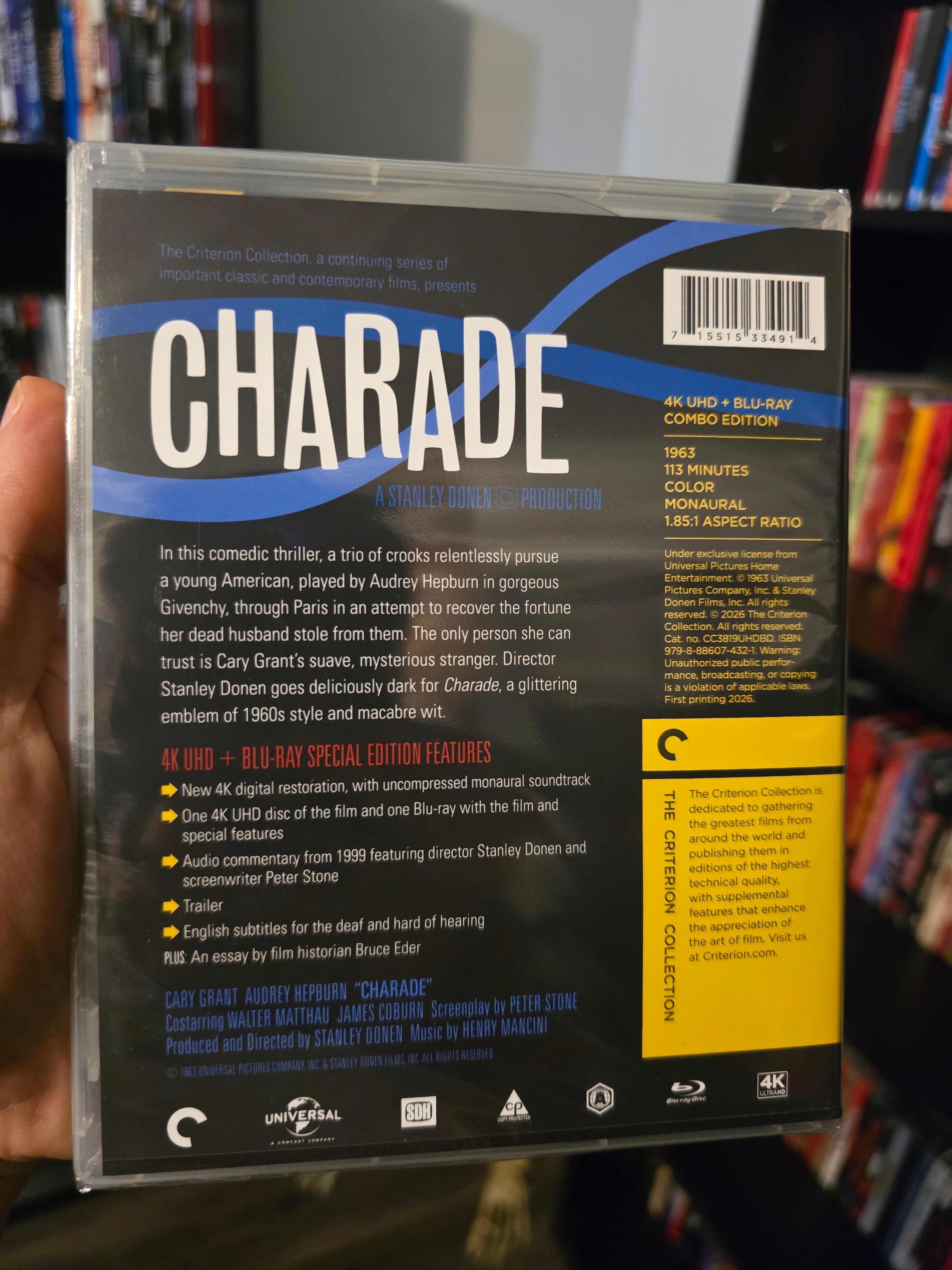 CHARADE (CRITERION) (4K UHD+BLU-RAY)
