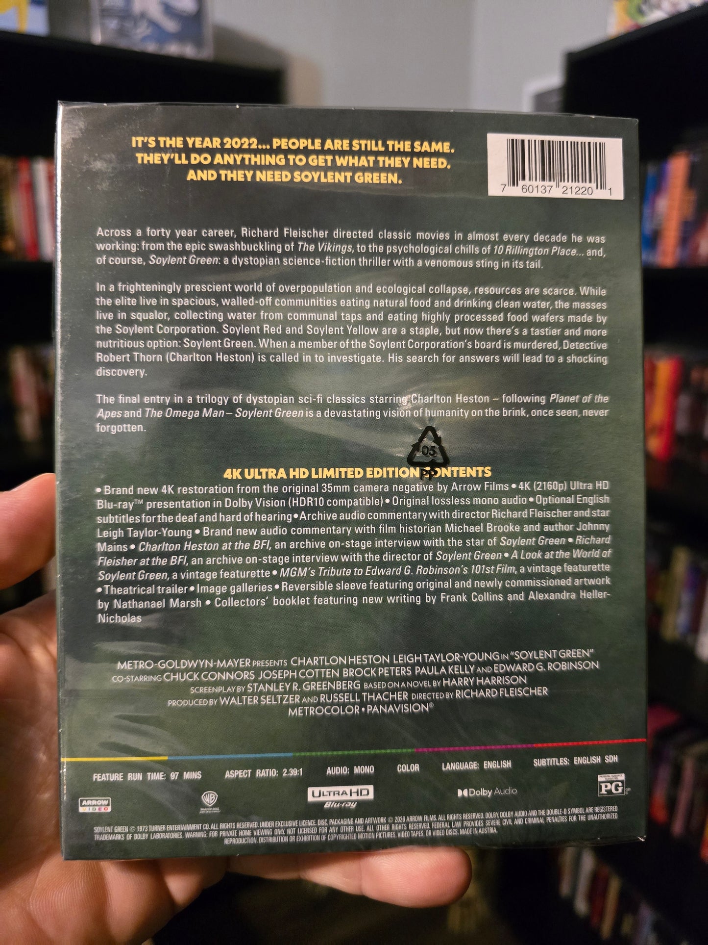 SOYLENT GREEN [LIMITED EDITION] (ARROW VIDEO) (4K UHD w/SLIPCOVER)