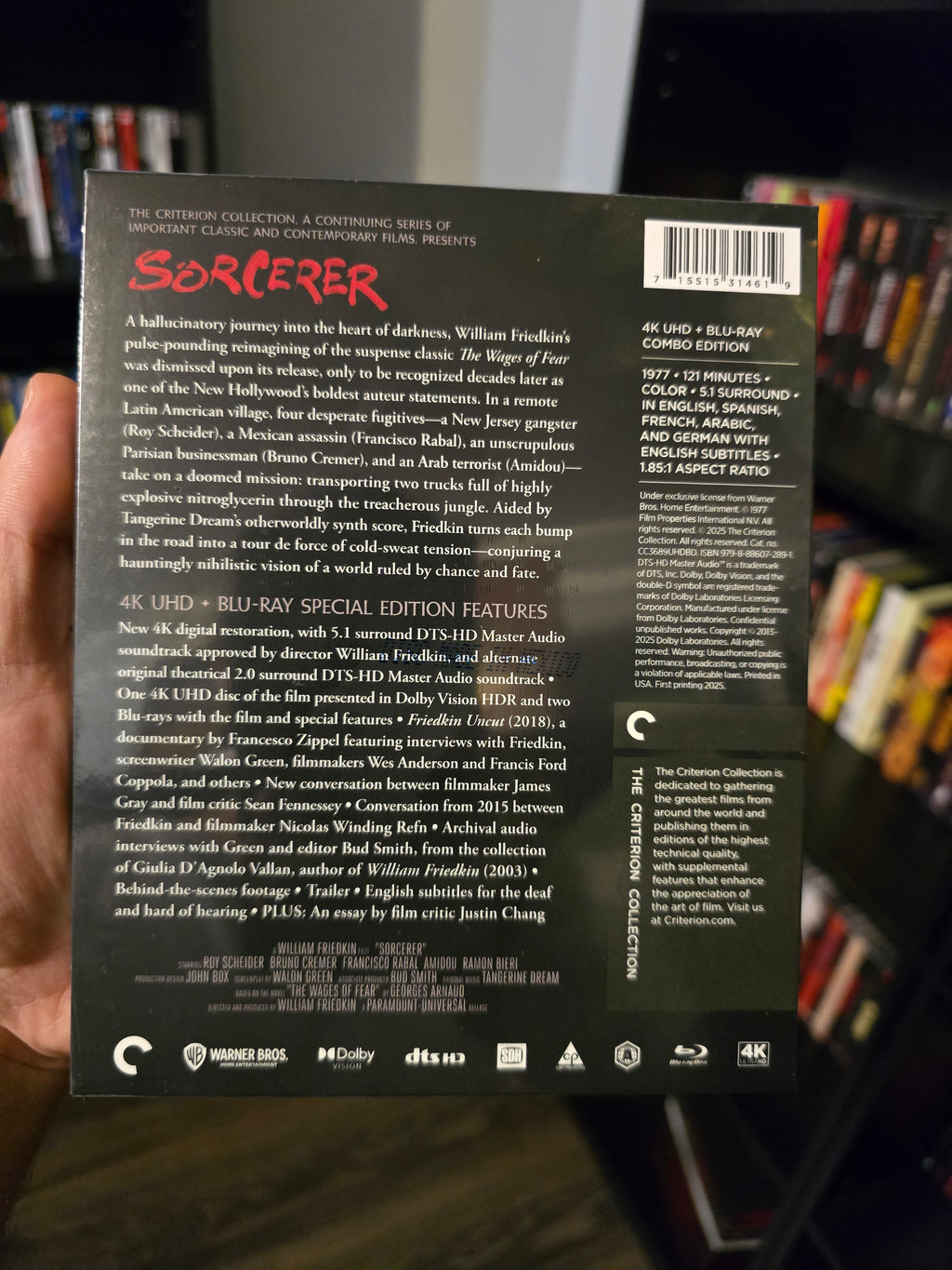 SORCERER (CRITERION) (4K UHD+BLU-RAY)