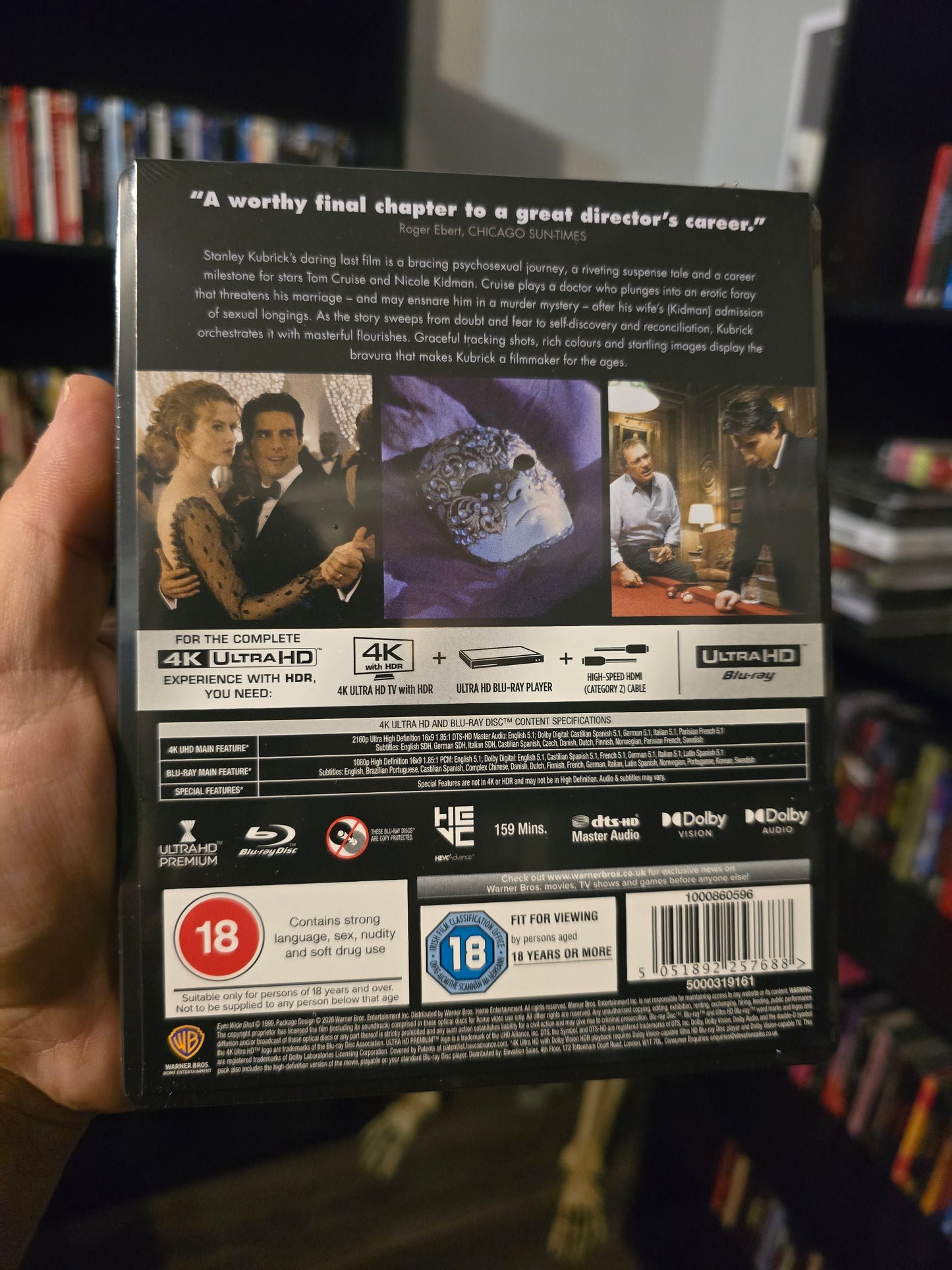 EYES WIDE SHUT [LIMITED EDITION STEELBOOK] (WARNER BROTHERS) (4K UHD) (UK IMPORT)