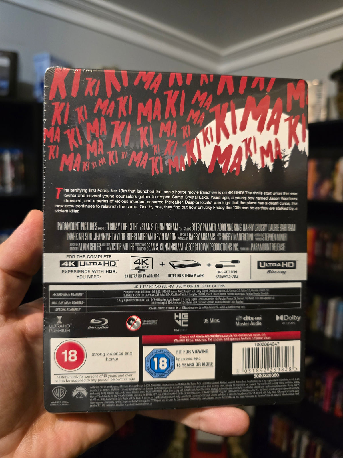 FRIDAY THE 13TH (1980) [LIMITED EDITION STEELBOOK] (WARNER BROTHERS) (4K UHD) (UK IMPORT)
