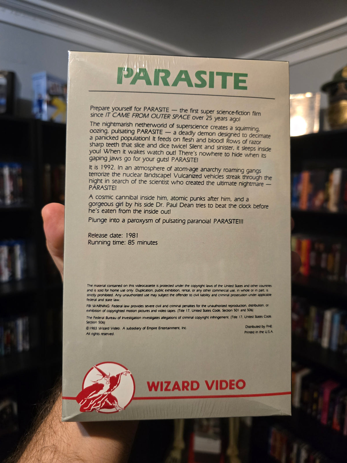 Parasite (1982) – Full Moon Features VSD Limited Edition VHS
