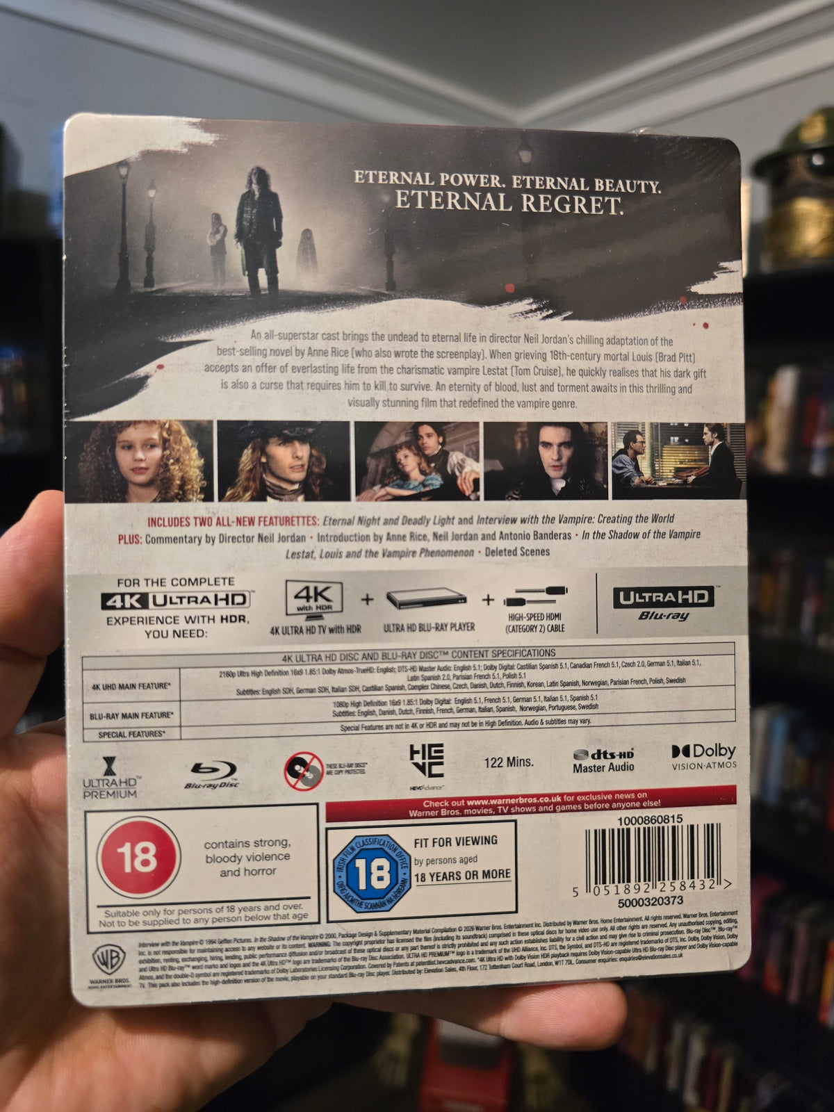 INTERVIEW WITH THE VAMPIRE [UK LIMITED EDITION STEELBOOK] (WARNER/4K UHD/REGION FREE)