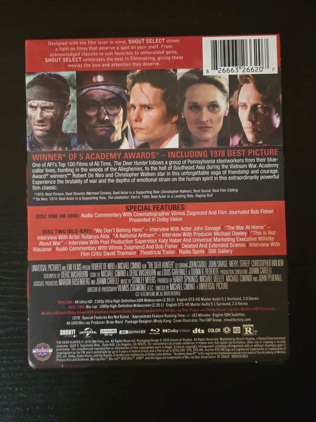 THE DEER HUNTER [LIMITED EDITION] (SHOUT SELECTS) (4K UHD STEELBOOK)