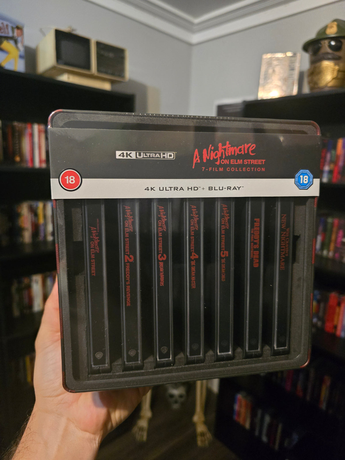 A Nightmare on Elm Street 1–7 Film Collection – Limited Edition Steelbook Library Case 4K UHD + Blu-ray