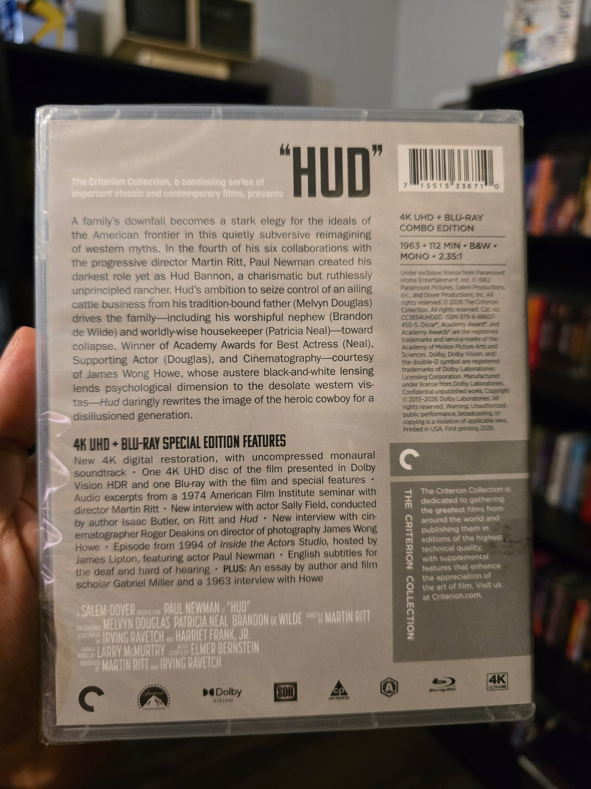 Hud - Criterion #1319 4K UHD + Blu-ray