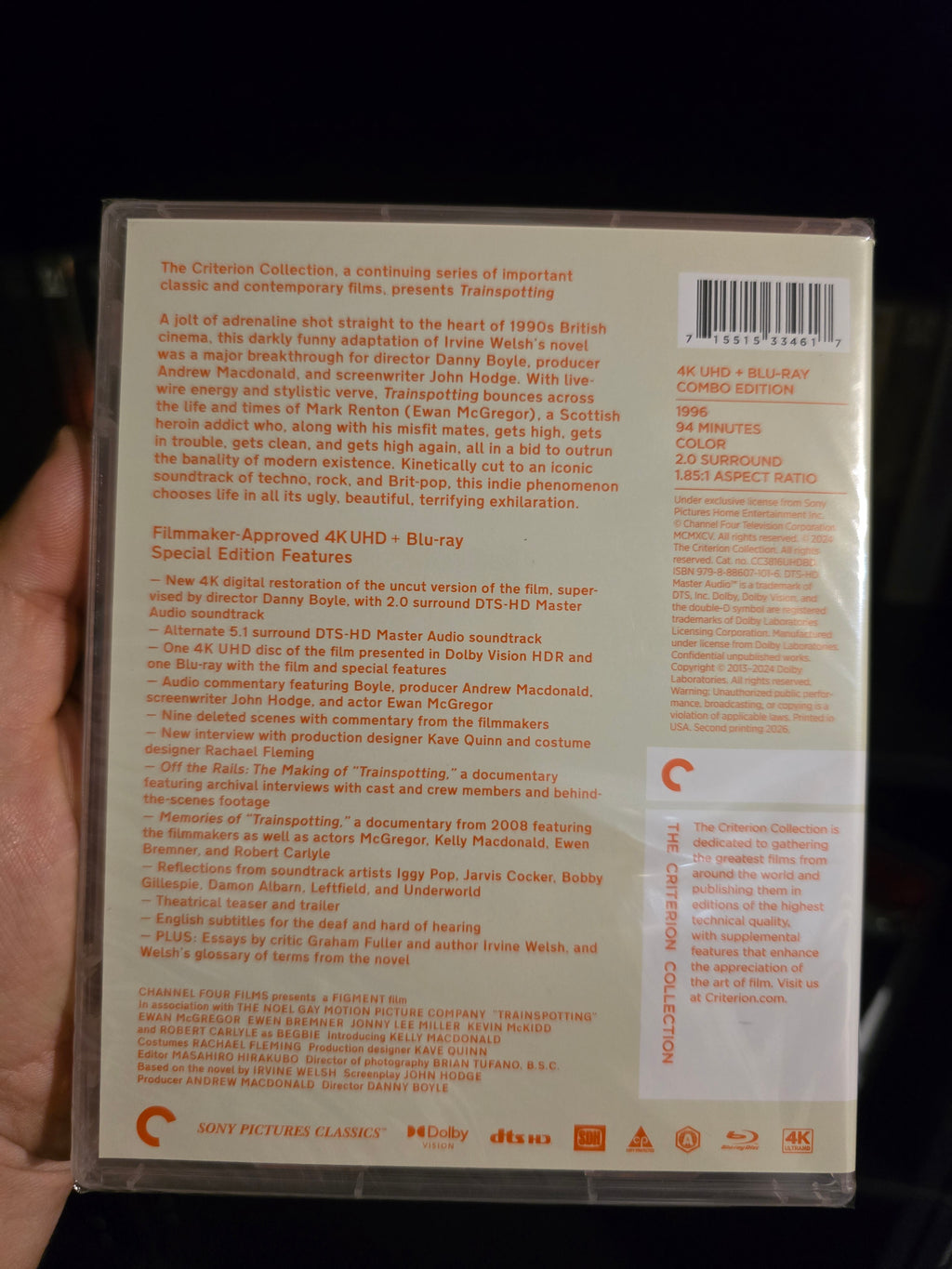 TRAINSPOTTING (CRITERION COLLECTION) (4K UHD)