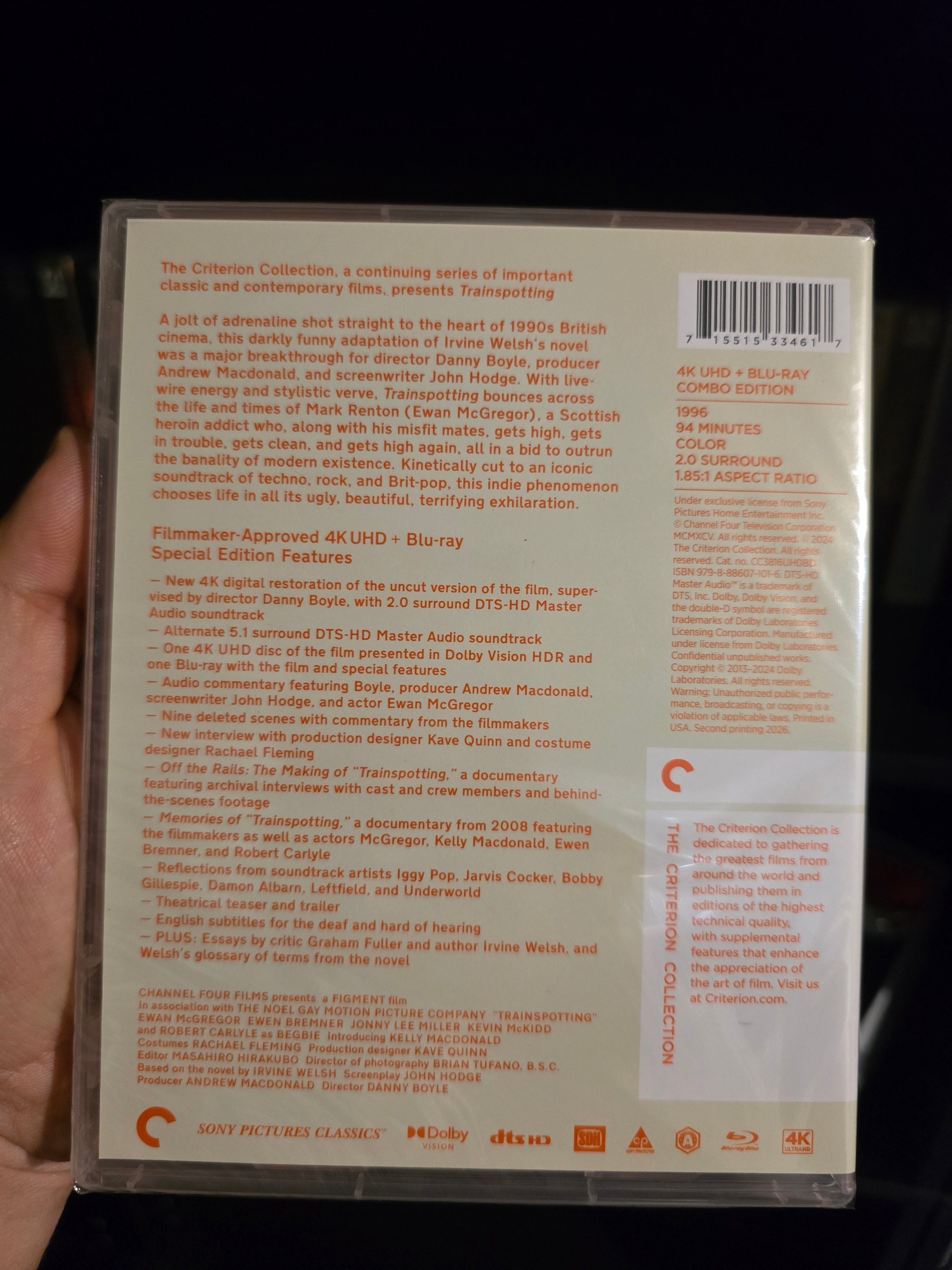 TRAINSPOTTING (CRITERION COLLECTION) (4K UHD)