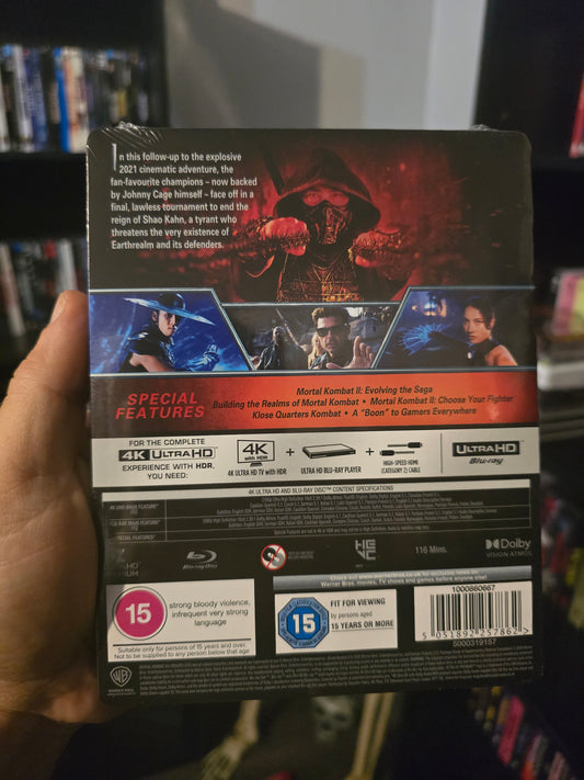 MORTAL KOMBAT II [LIMITED EDITION STEELBOOK] (WARNER BROTHERS) (4K UHD+BLU-RAY REGION B) (UK IMPORT)