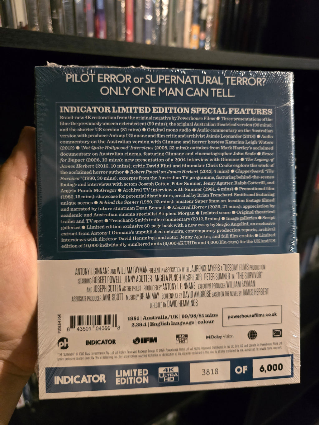 THE SURVIVOR [LIMITED EDITION] (INDICATOR) (4K UHD w/SLIPCASE)