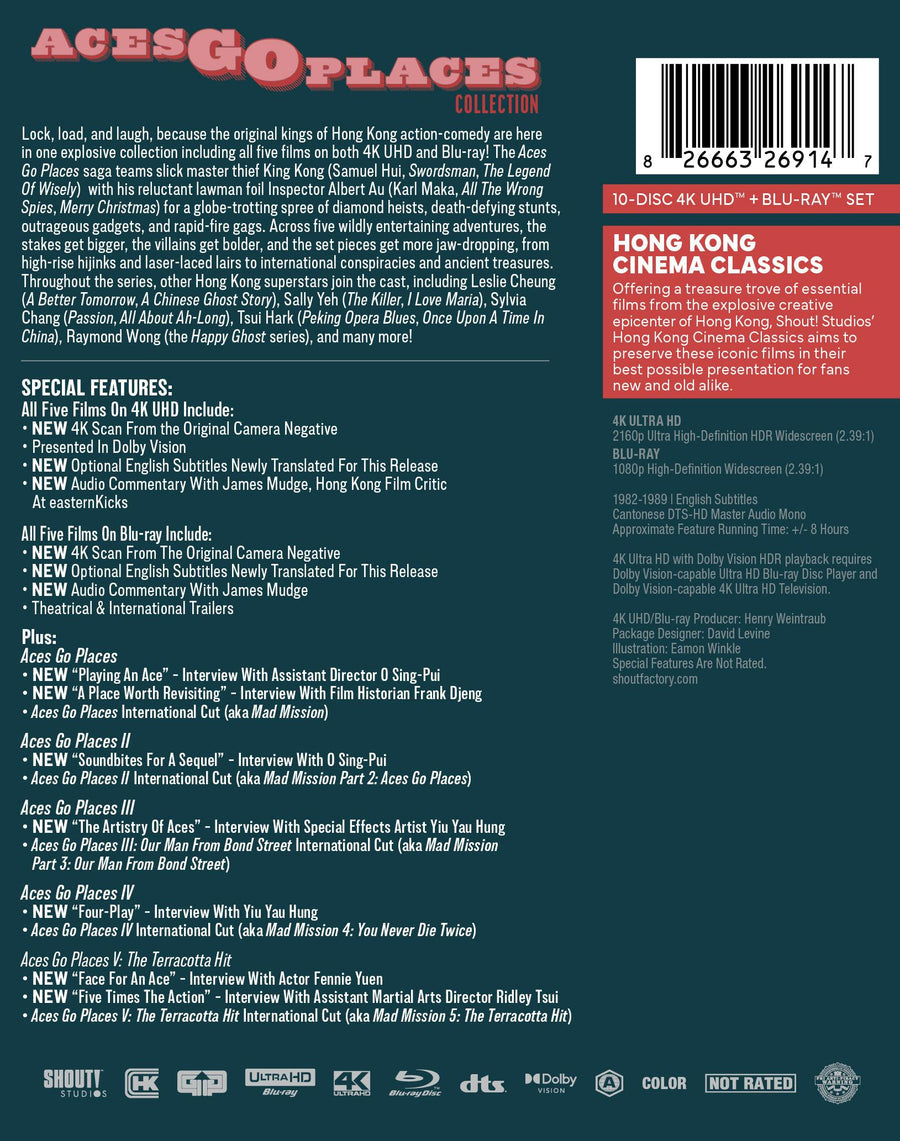 ACES GO PLACES COLLECTION [HK CINEMA CLASSICS] (SHOUT FACTORY) (4K UHD+BLU-RAY)