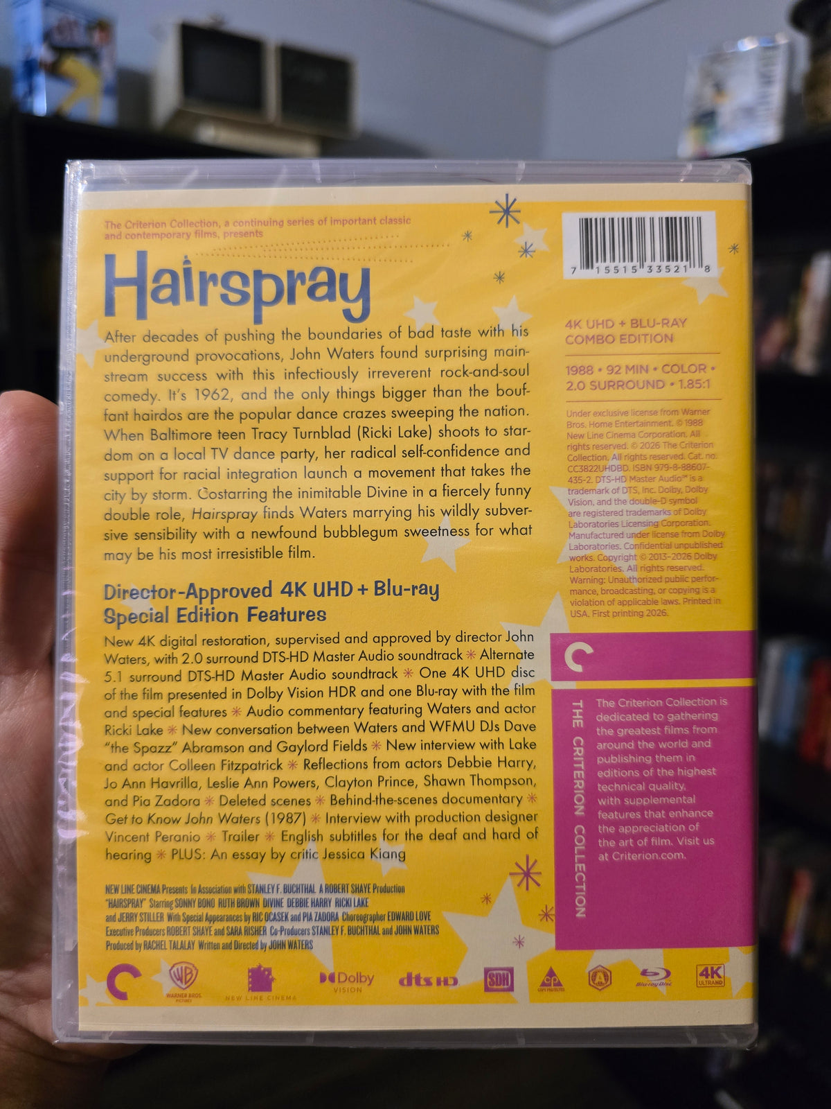Hairspray - Criterion #1315 4K UHD + Blu-ray