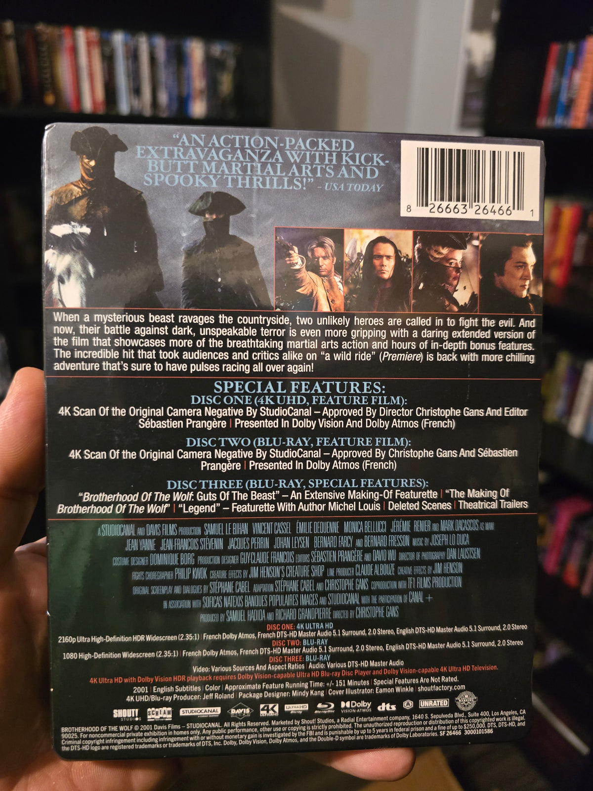 BROTHERHOOD OF THE WOLF [LIMITED EDITION STEELBOOK] (SCREAM FACTORY) (4K UHD+BLU-RAY)