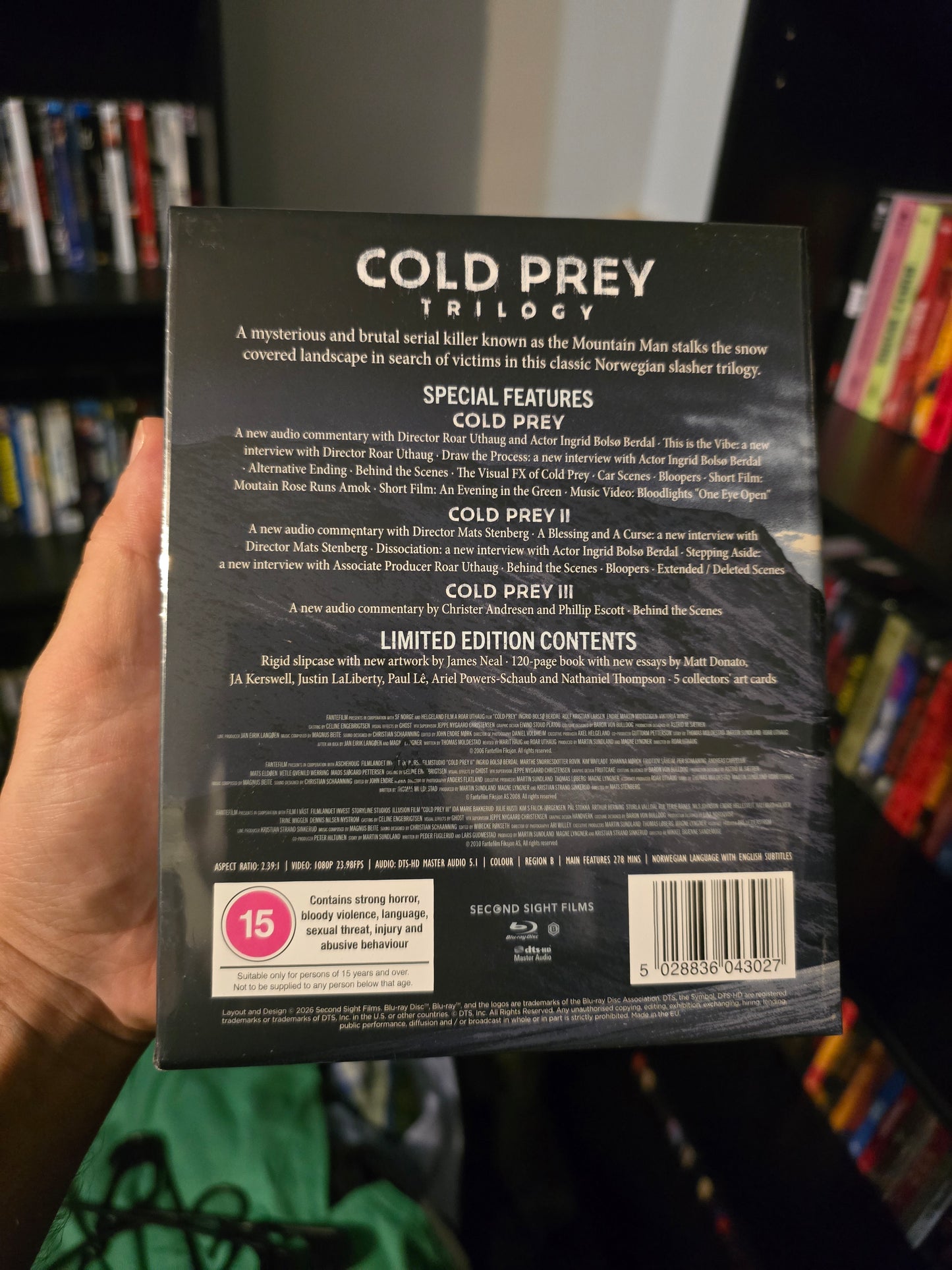 COLD PREY TRILOGY [LIMITED EDITION] (SECOND SIGHT) (BLU-RAY/UK REGION B)