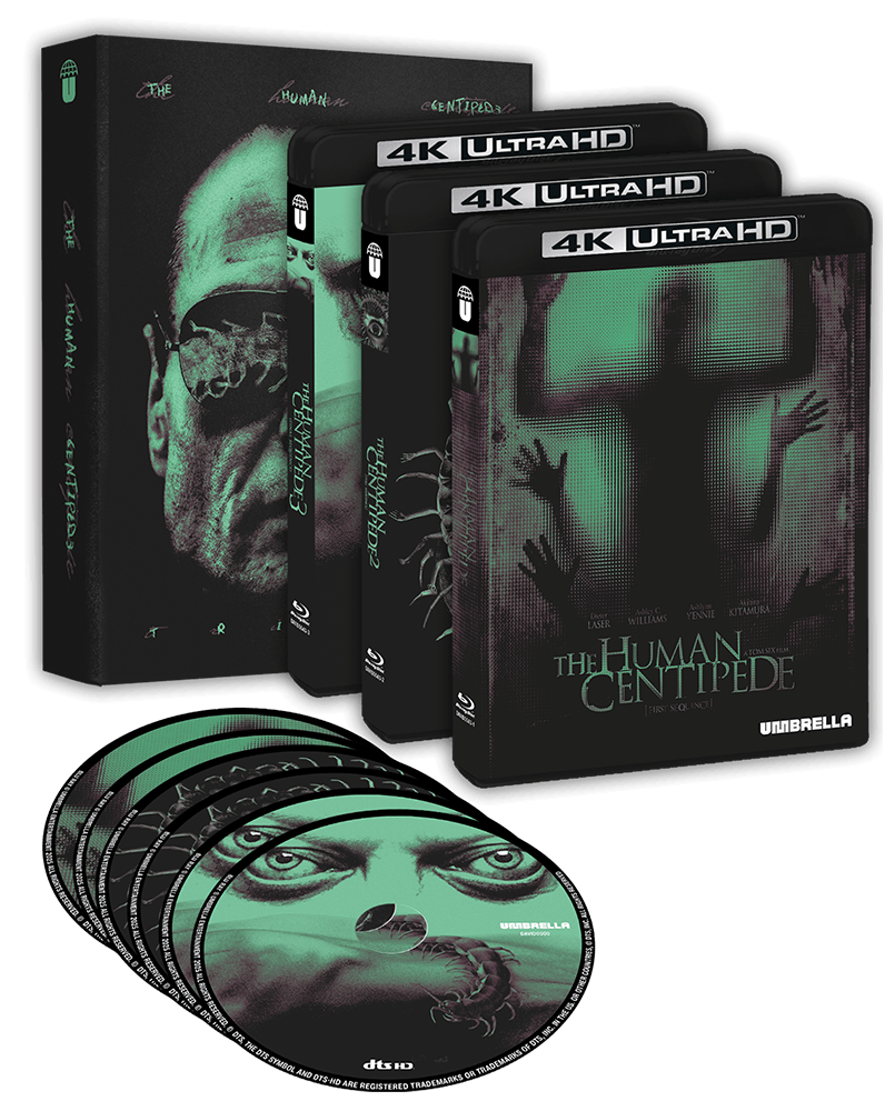 The Human Centipede Trilogy – Umbrella Entertainment Collector's Edition 4K UHD + Blu-ray Box Set