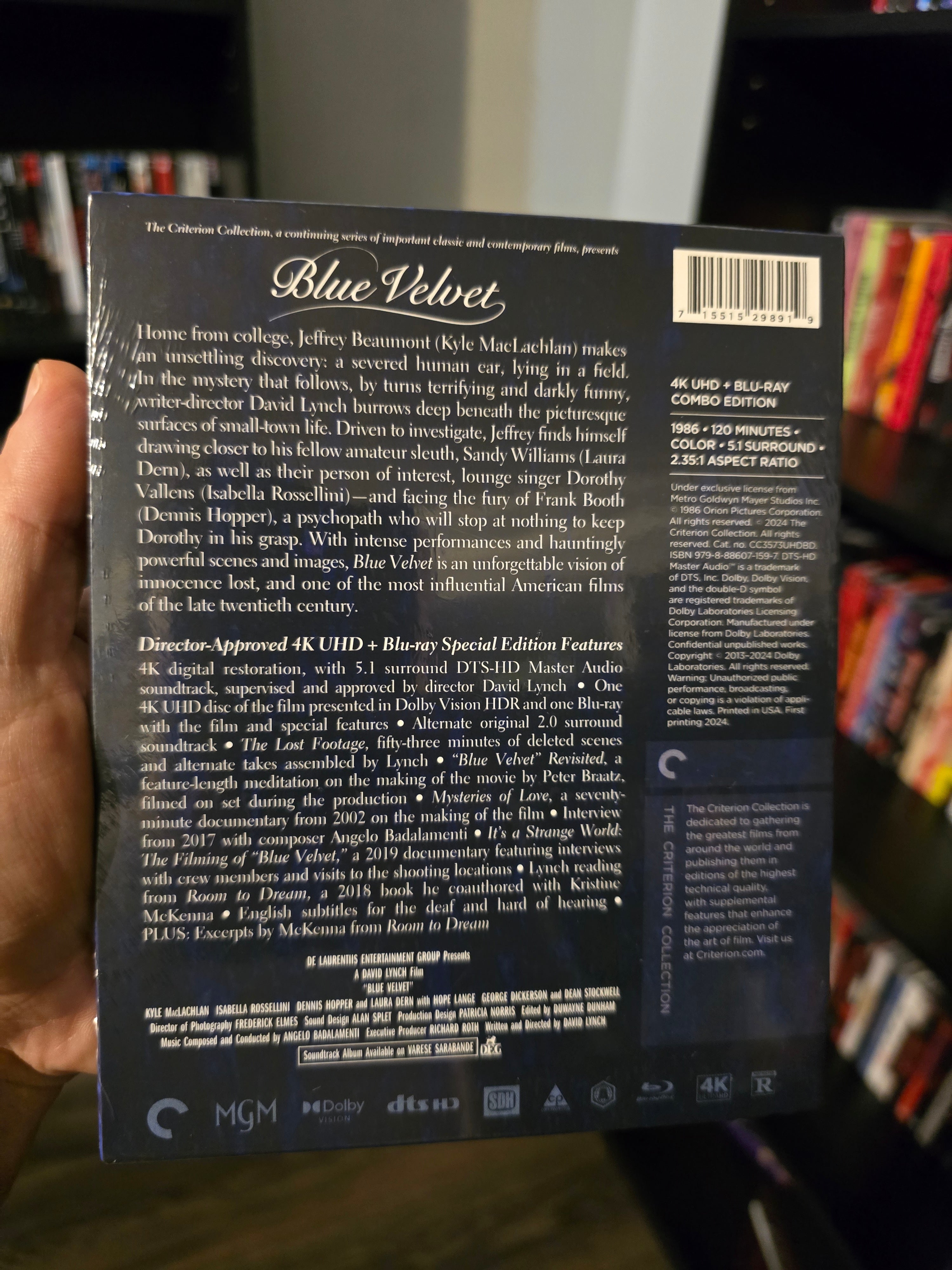 BLUE VELVET (CRITERION) (4K UHD+BLU-RAY)