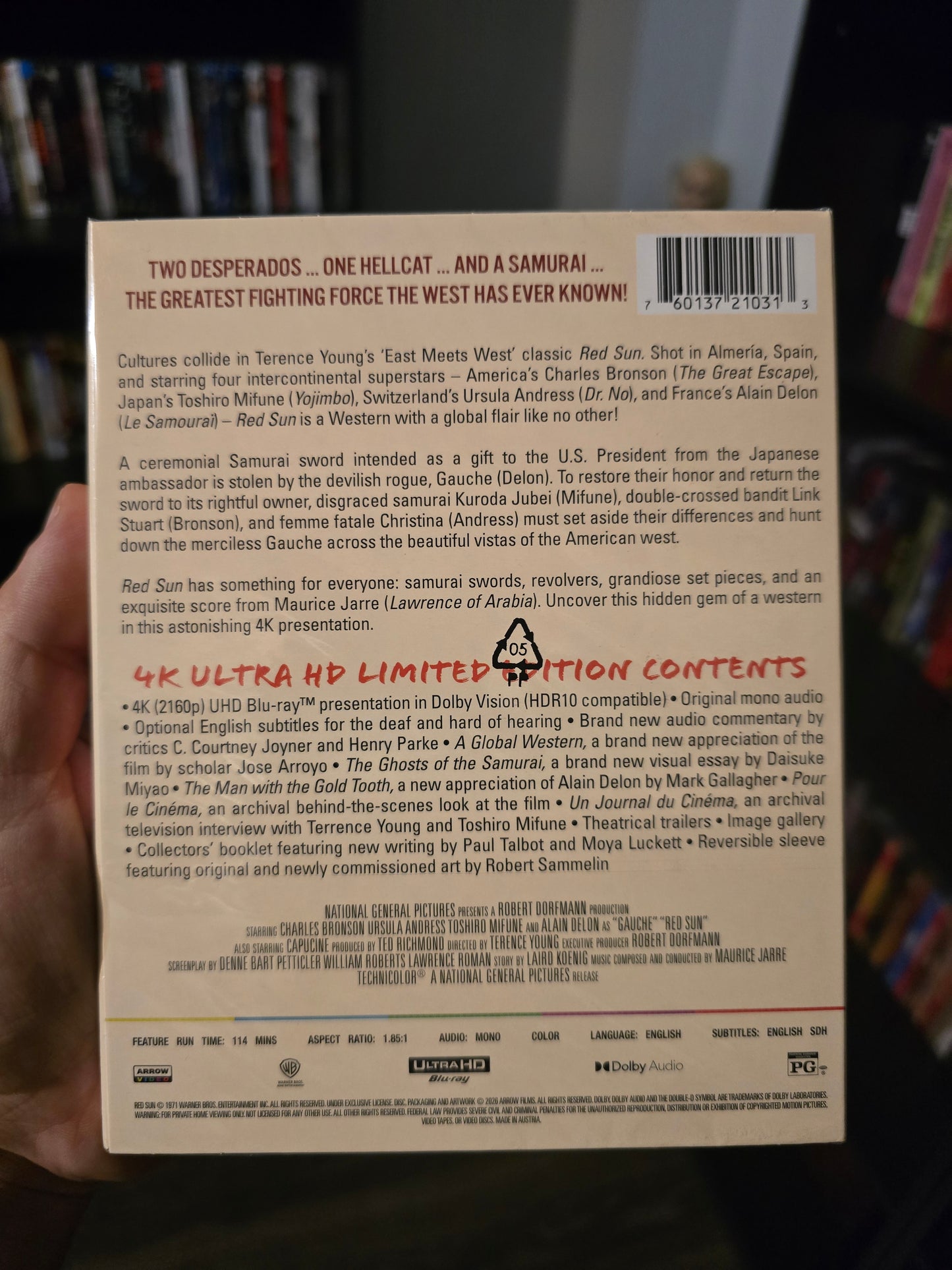 RED SUN [LIMITED EDITION] (ARROW VIDEO) (4K UHD w/SLIPCOVER)