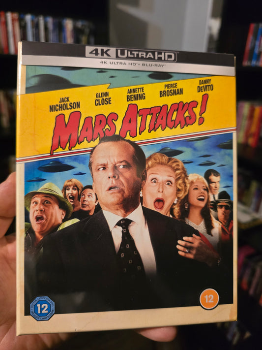MARS ATTACKS! [LIMITED COLLECTOR'S EDITION STEELBOOK] (WARNER BROTHERS) (4K UHD+BLU-RAY) (UK REGION FREE/REGION B)