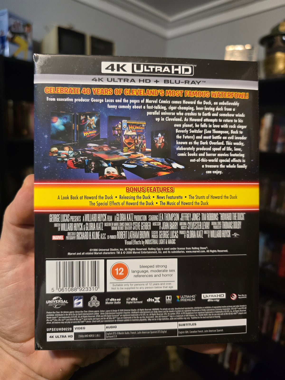 HOWARD THE DUCK [ULTIMATE COLLECTOR'S EDITION STEELBOOK] (UNIVERSAL) (4K UHD) (UK IMPORT)