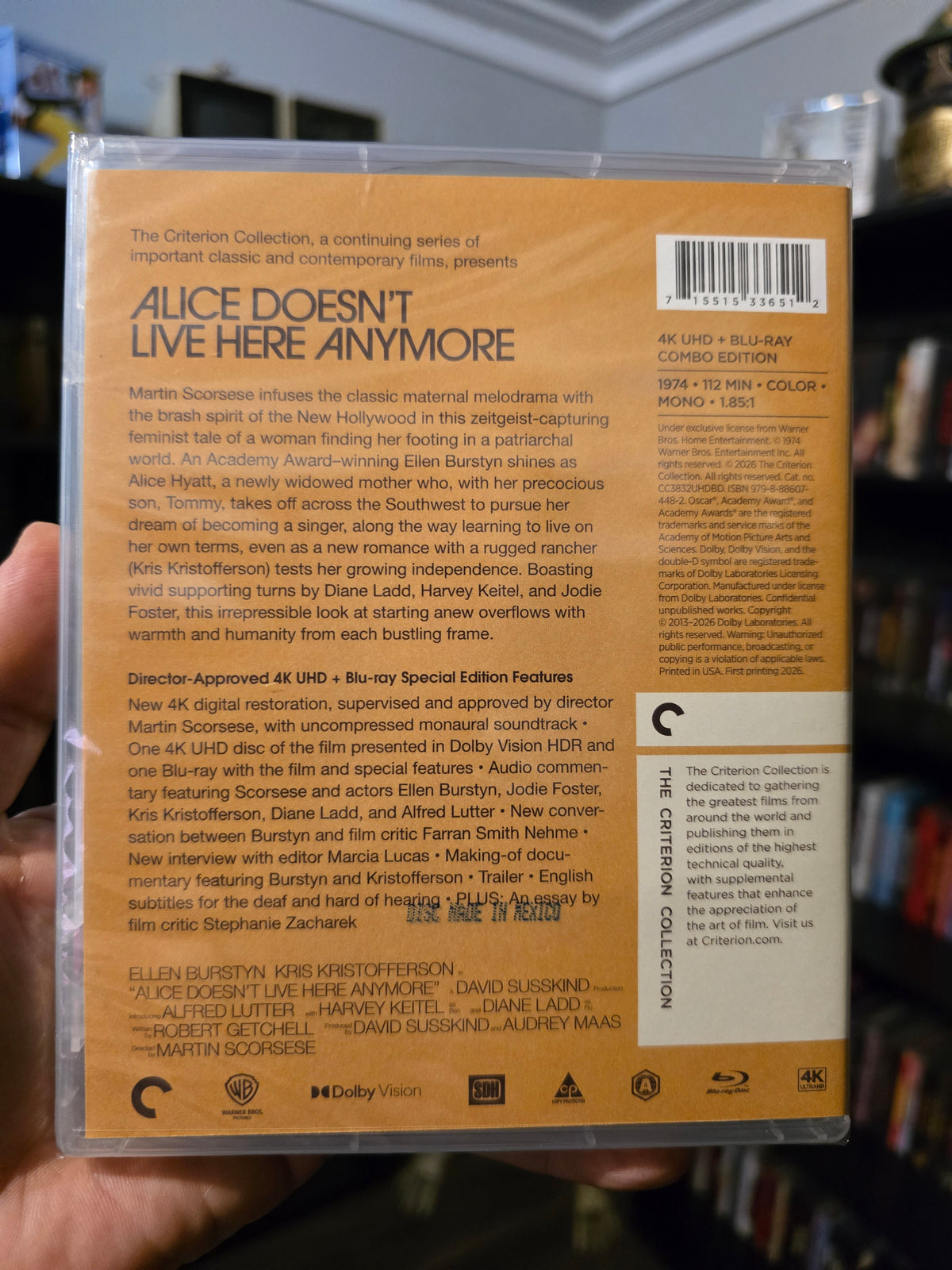 Alice Doesn't Live Here Anymore - Criterion #1318 4K UHD + Blu-ray