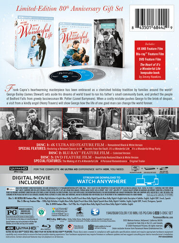 It’s a Wonderful Life – 80th Anniversary Edition Gift Set 4K UHD + Blu-ray + DVD