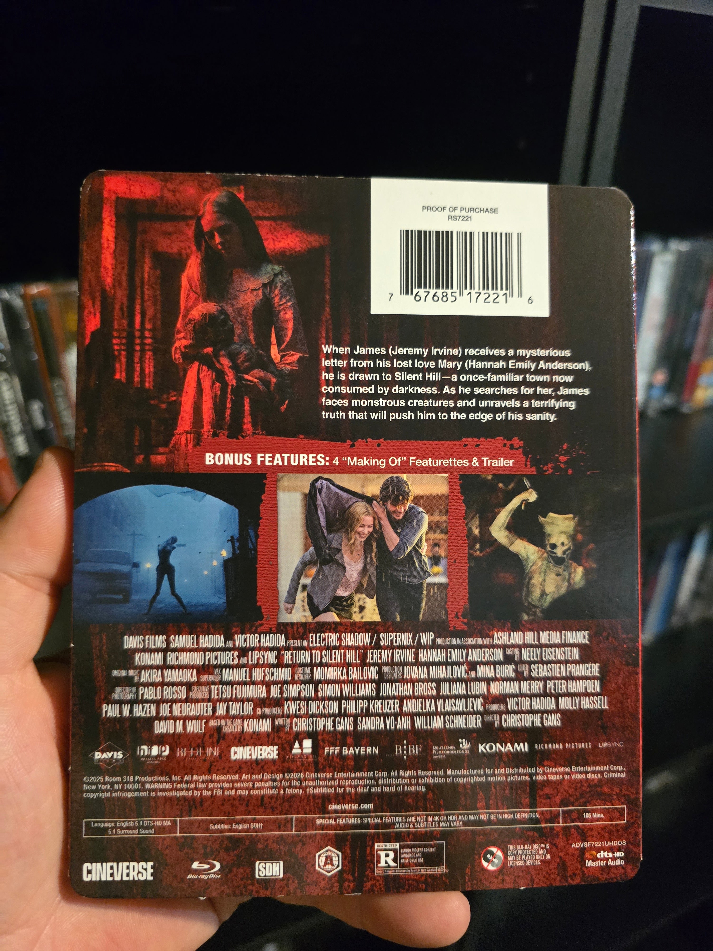 RETURN TO SILENT HILL [LIMITED EDITION] (CINEVERSE) (4K UHD STEELBOOK w/SLIPCOVER)