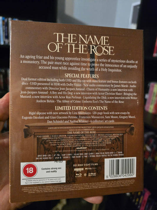 THE NAME OF THE ROSE [LIMITED EDITION] (SECOND SIGHT) (4K UHD+BLU-RAY REGION B)