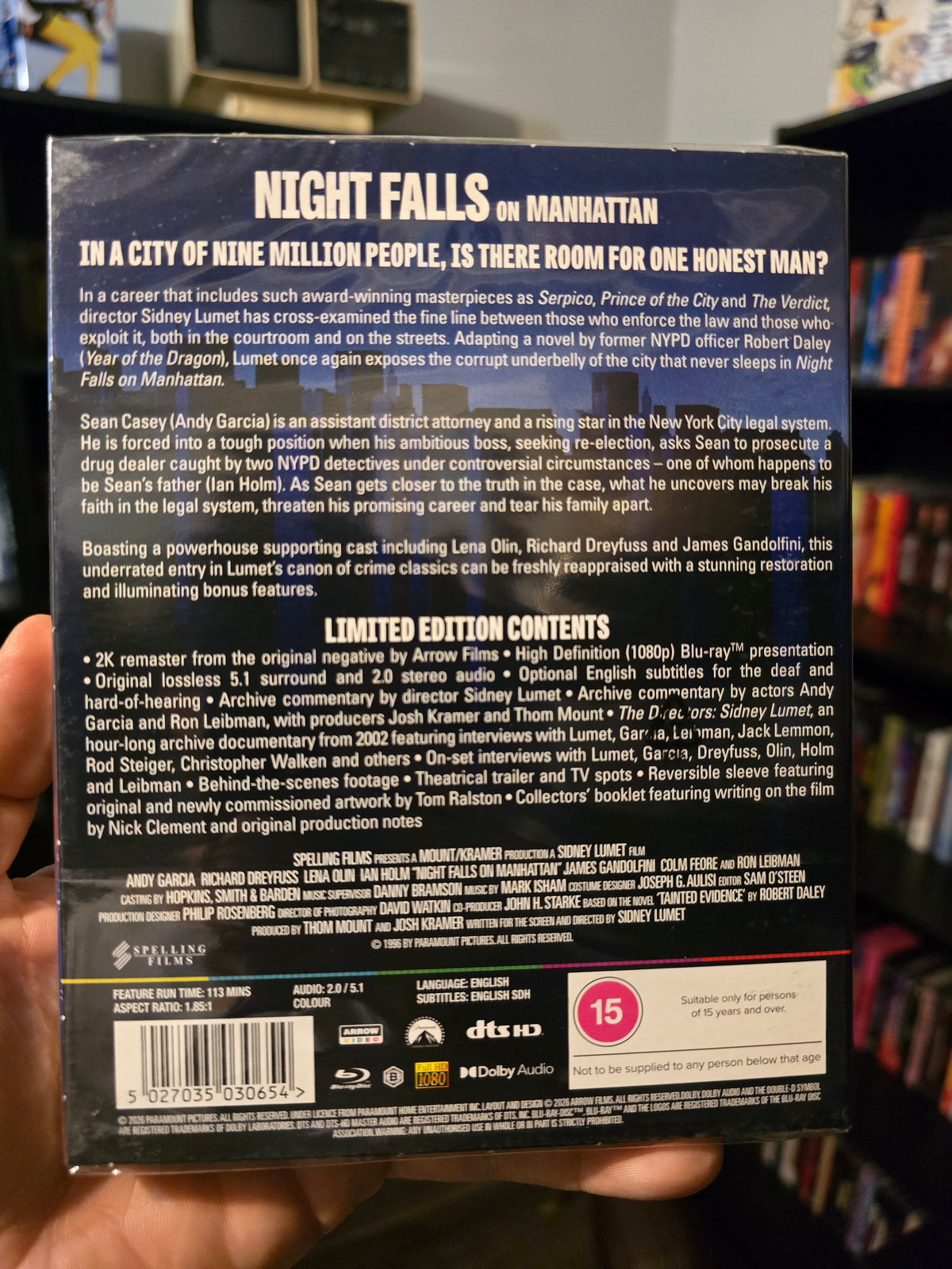 NIGHT FALLS ON MANHATTAN - ARROW LIMITED EDITION BLU-RAY