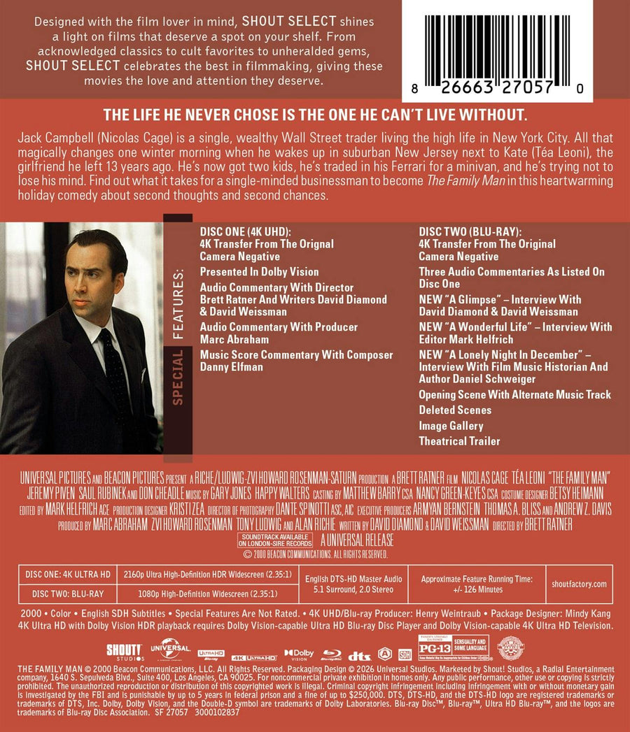 The Family Man – Shout! Select Collector’s Edition 4K UHD + Blu-ray