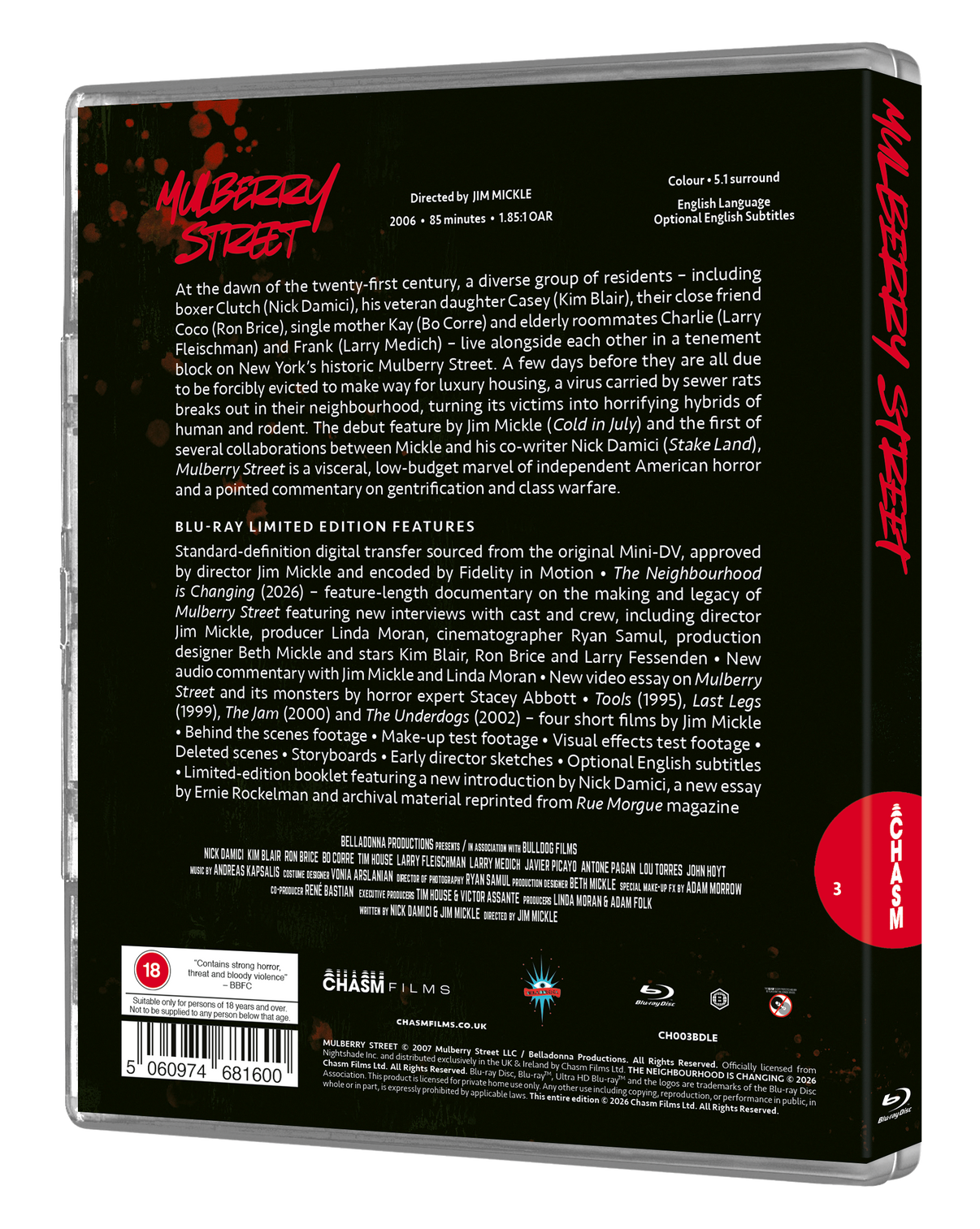 MULBERRY STREET [LIMITED EDITION] (CHASM) (BLU-RAY REGION B) (UK IMPORT)